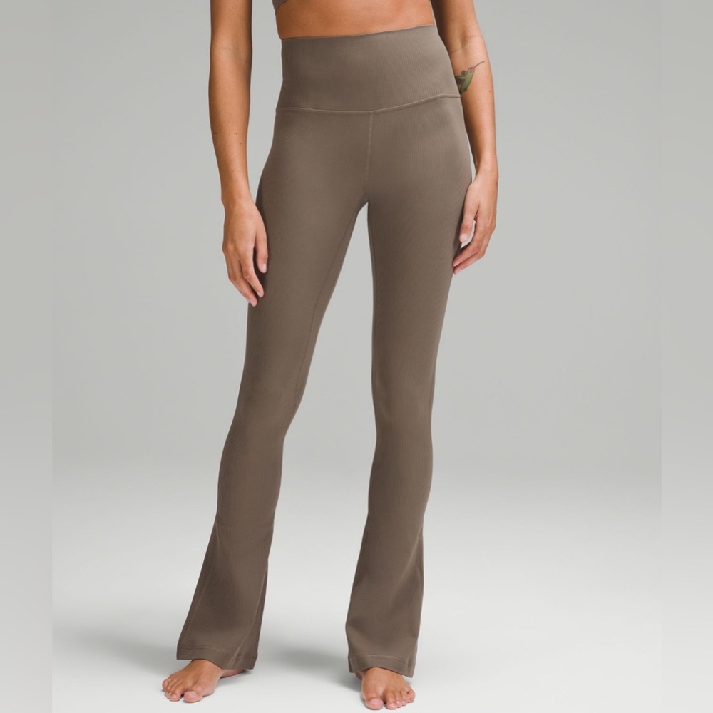 Lululemon align ribbed mini flare pants regular color nomad